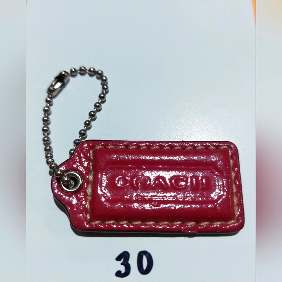 Coach Handbags - Coach Pink Patent Leather Hangtag Back Side Leather Replacement